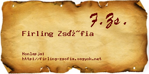 Firling Zsófia névjegykártya